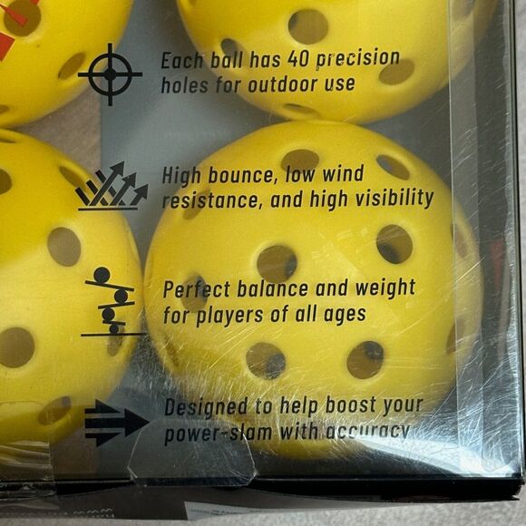 Pickleballs Set of 12 Wildside Neon Yellow 40 Hole Pickleballs Packet New - Picture 8 of 8